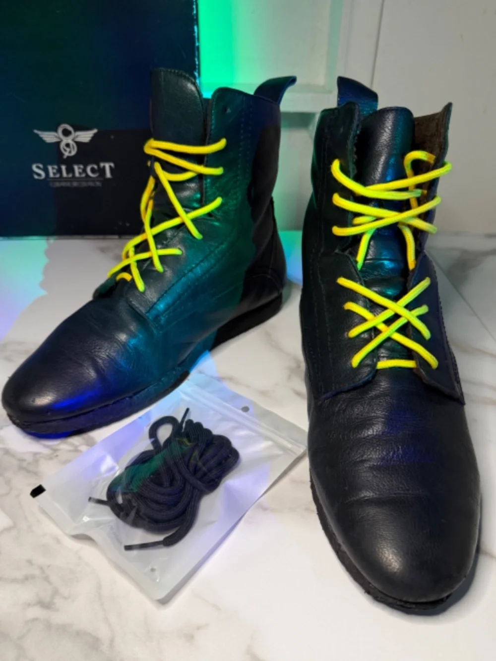 Creative Recreation Select Costa BLK Leather Boots Made Italy Men 10 Very Rare!